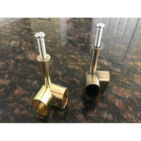 Oval Corner 90D closet Rod Wardrobe Closet tubing support Choose your color, 30x