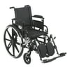 Drive Medical Viper Plus GT Wheelchair with Flip Back Removable Adjustable Desk Arms, Elevating Leg Rests, 20" Seat