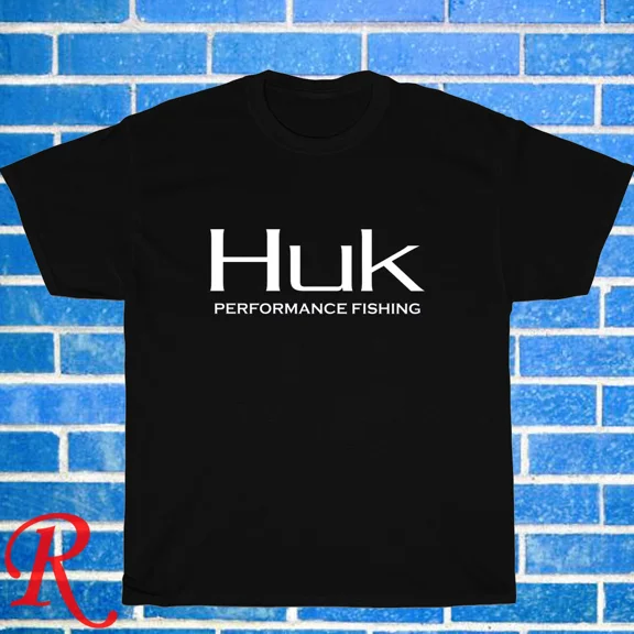 New HUK Fishing Logo Black/Grey/Navy/White Size S-5XL Unisex T-Shirt