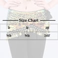 thumbnail image 3 of ZToonmas Women's Sparkly Sequin Belly Dance Hip Scarf Tie-on Skirt with Dangling Coins for Stage Performance, 3 of 3
