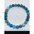 thumbnail image 7 of K-KED Handmade APATITE Crystal Healing Gemstone Stretch Bracelet 8mm BLUE, 7 of 7