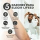 thumbnail image 5 of Multivitaminico Cabello LIFEED5 60 Dias con Biotina Colágeno Hidrolizado Vitamina A Vitamina B5 Vitamina C Vitamina D3 Vitamina E Calcio y Zinc Suplemento Alimenticio, 5 of 9