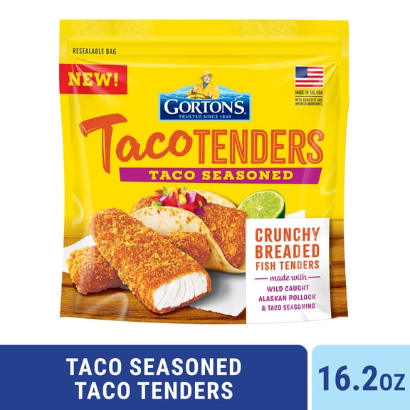 Gorton’s Taco Seasoned Fish Tenders, Wild Caught Alaskan Pollock, 16.2 oz