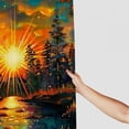 thumbnail image 3 of Orinice Sunset Stream Trees Bathroom Decor Set Colorful Luxurious Graphic Print Polyester Fabric Fashion Bathroom Decor Sets with Hooks Waterproof Shower Curtain Set Washable Shower Curtain with, 3 of 7