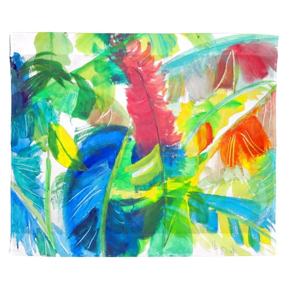 Betsy Drake Interiors Abstract Palms Outdoor Wall Hanging 24x30