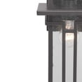 thumbnail image 4 of Progress Lighting Boxwood 1-Light Outdoor Wall Lantern in Antique Bronze with Clear Seeded Glass Shade, 4 of 8
