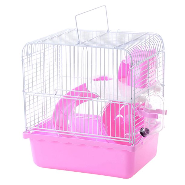 UPGRATOR 1Ud Jaula Para Hámster Y Chinchilla Casa Color Rosa Material Y Duradero