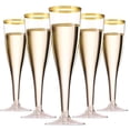 thumbnail image 1 of Paquete de 10 copas de champán desechables de plástico transparente, copas altas de cóctel, copas de vino tinto y copas de martini, imprescindibles for fiestas, 1 of 2