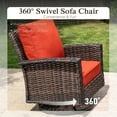 thumbnail image 2 of Sophia & William 6 Pieces Patio Furniture Set with 56" Fire Pit Table Wicker Outdoor Conversation Set with 5.5" Thickened Cushions, 2 of 7