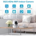 thumbnail image 2 of 5G&2.4G WiFi Indoor Camera for Home Security, Pan/Tilt Baby/Pet Camera with Phone App, Motion Sensor & Night Vision, 2-Way Call, TF/Cloud Storage (2Pack), 2 of 9