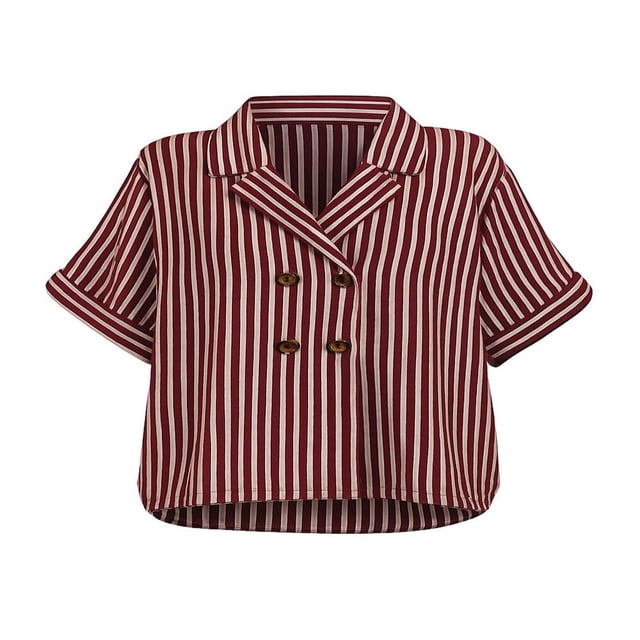 Blusa George para Mujer, Kimona con Roll Up Vino Talla M