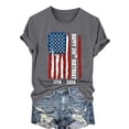 thumbnail image 4 of MEICHEN 250th Anniversary of The States Women's T Shirt Round Neck T Shirt with American Flag Design Cotton Top for July 4 Summer 4th of July Tops, 4 of 5