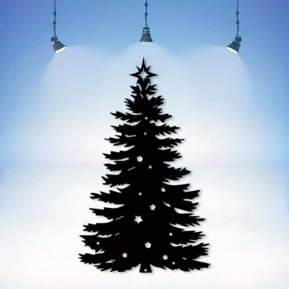 HELLOYOUNG Sturdy Vintage Metal Christmas Tree Wall Decor - 1-Piece Elegant Holiday Decor for Indoor/Outdoor Ideal for Living Room Foyer & Patio Christmas Gift for Home Decor  Wall Sculptures