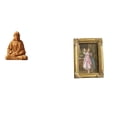 thumbnail image 1 of Estatua del Corazón de Jesús, marco de fotos de resina, figura coleccionable, soporte de fotos con frente de vidrio para dormitorio, oficina,, 1 of 8