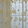 thumbnail image 6 of Floral Sheer Voile Curtain Window Curtain Voile Drapes for Living Room Bedroom Kitchen Home Decor, 6 of 14