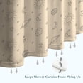 thumbnail image 6 of Beige Sun Moon Planet Star Pattern Shower Curtain 72"x72" ,Bathroom Decorative Shower Curtains Set with 12 Hooks,Modern Waterproof Washable Shower Curtain, 6 of 6