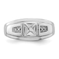 thumbnail image 4 of Sterling Silver Rhodium Plated Diamond Men's Ring QR5077, 4 of 4