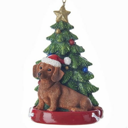 - Dachshund with Christmas Tree Ornament