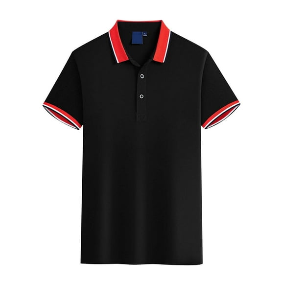 Men's Short Sleeve Polo Shirt Ice Silk Material, Breathable, Comfortable Elasticity, Floral Printed, Easy Care in Different Sizes