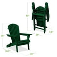 thumbnail image 7 of Best Choice Products Folding Adirondack Chair Outdoor, Wooden Accent Lounge Furniture w/ 350lb Capacity - Yard Green, 7 of 7