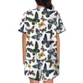 thumbnail image 3 of Lsque Watercolor Butterflies Women's Short-Sleeved Pajama Set - 2 Piece Soft and Lightweight Sleepwear Set-X-Large, 3 of 9