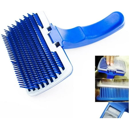 Pet Dog Cat Grooming Self Cleaning Slicker Brush Comb Shedding Tool