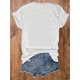thumbnail image 2 of Western Style Letter Printed Round Neck T-Shirt, Casual Vacation Women'S Short Sleeve Top, Women'S Clothing., 2 of 6