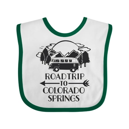 

Inktastic Road Trip To Colorado Springs Gift Baby Boy or Baby Girl Bib