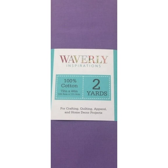 Waverly Inspirations Pre-Cut Solid Wisteria 100% Cotton Fabric, 2 yard precut