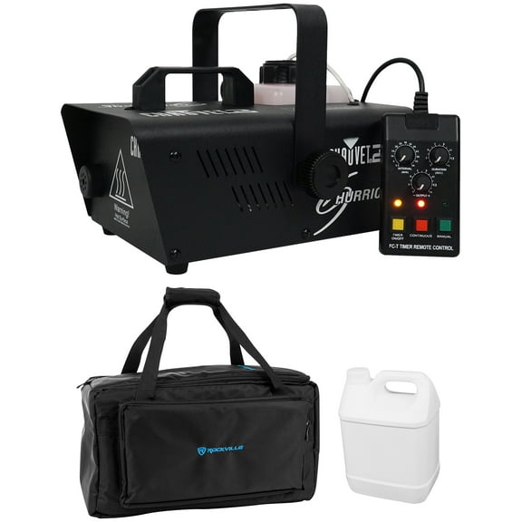 Chauvet DJ H1200 Hurricane 1200 Fog Machine W/Remote Timer Waterproof Carry Bag
