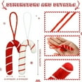 thumbnail image 2 of 8PCS Christmas Candy Cane Ornaments Mini Candy Cane Christmas Hanging Ornaments for Christmas Tree Home Decor, Random Style, 2 of 4