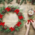 thumbnail image 7 of Tutuviw 12Pcs Christmas Tree Bows Mini Red Flocking Cloth Bowknot Xmas Decor Wreath Ornaments Hanging Decorations for Xmas Tree Ornaments Party, 7 of 7