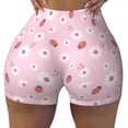 thumbnail image 2 of Honeii Hand Drawn Strawberry Print Women's Workout Shorts, Gym Shorts for Active Wear, Sports Shorts,Women's Running Shorts,Quick Dry Athletic Shorts-XX-Large, 2 of 8
