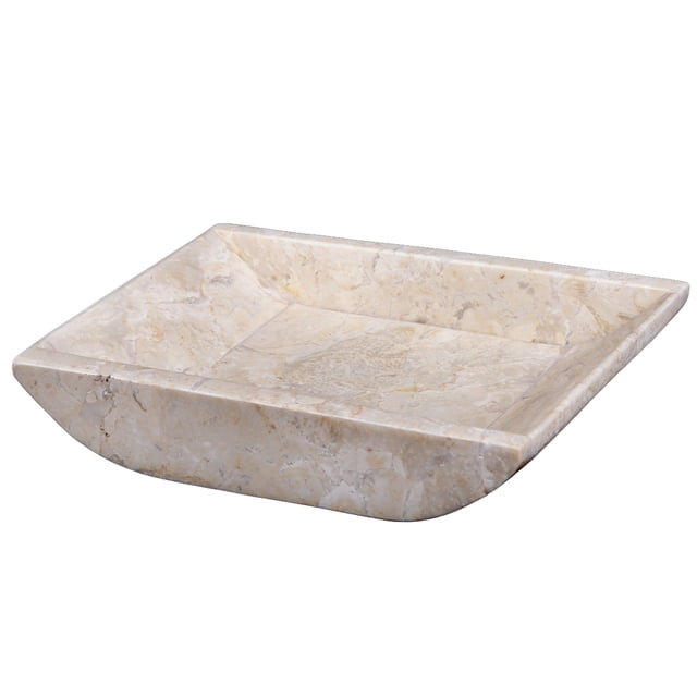 Portavelas Creativo para el Hogar en Mármol Champagne en Forma de Barco 16x12x3 cm