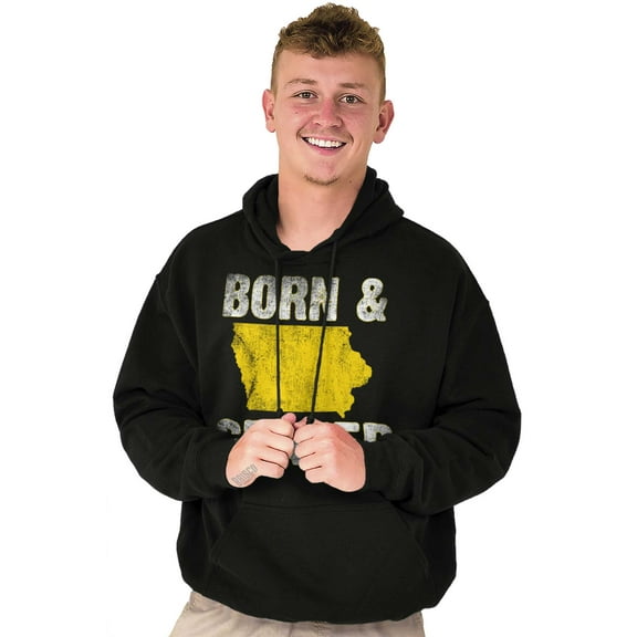 Iowa Born And Grazed IA Farmer Hoodie Sweatshirt Women Men Brisco Brands S