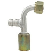Factory Air 90° Female Standard O-Ring A/C Fitting w/ R134a Service Port