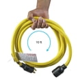 thumbnail image 2 of Houseables Generator Cord, Extension Cord, L14-30, 30 Amp, 125-250v, 10 ft, 2 of 5