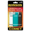 Ronson 41843 Comet Refillable Butane Lighter - 3-Pack