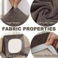 thumbnail image 3 of Couch Covers, 3 Pieces Couch Cushion Cover Velvet, Seat Cushion Cover, Stretch Sofa Covers, Separate Sectional Sofa Slipcovers, Furniture Protector(3-Seater or Backrest, Coffee), 3 of 6