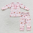thumbnail image 1 of Venta al por mayor de ropa de dormir de Navidad para niños, camisetas de manga larga para bebés, conjunto de tractores, pantalones, traje para niños, pijamas, ropa de noche, 1 of 2