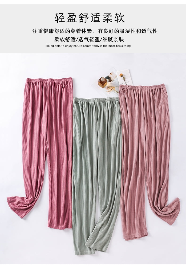 PRODALITY Women Cotton Solid Lounge Pants – Pure Cotton Stretch with  stylish ruffle belt & pockets - No