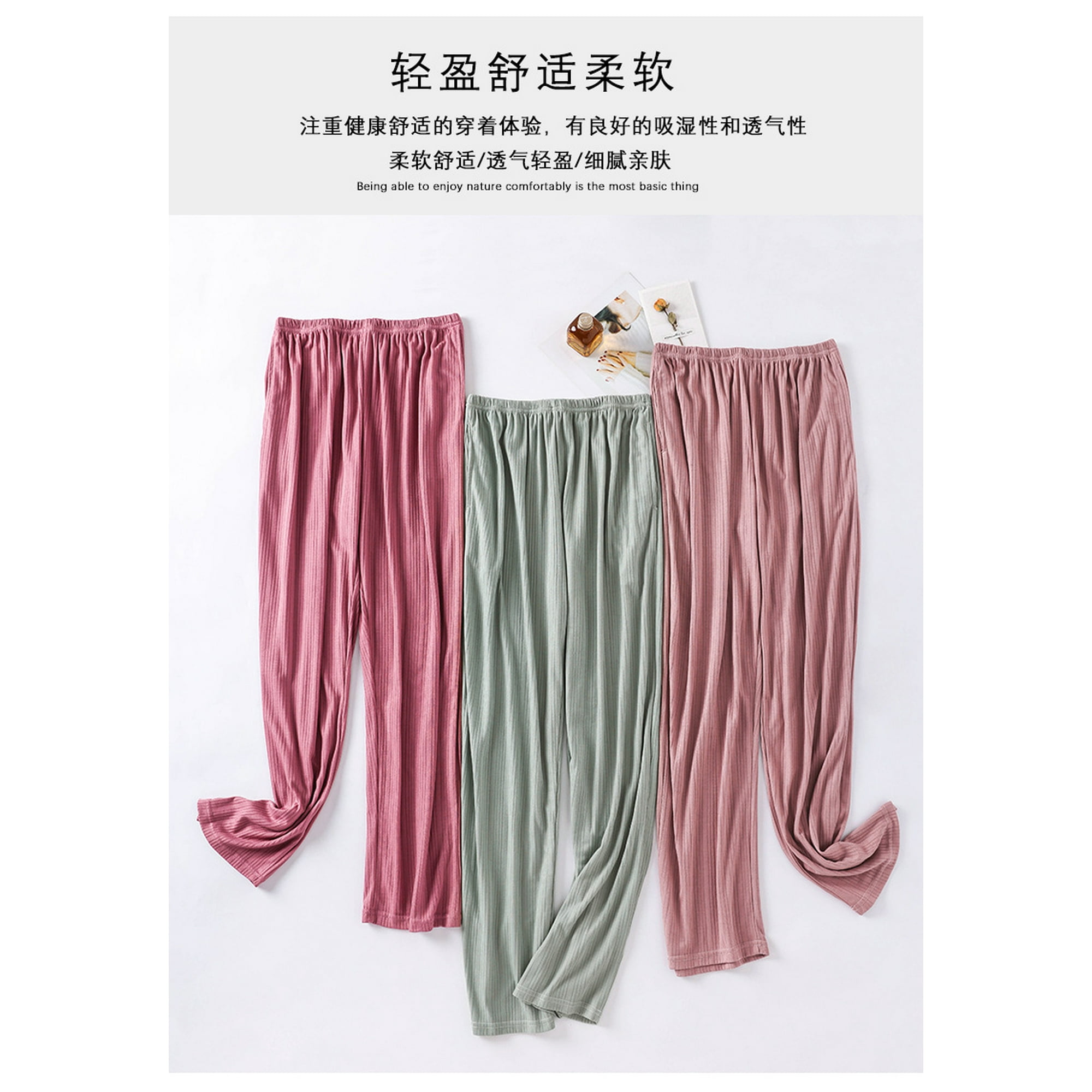 REDHOTYPE Pure Cotton Pajama Pants Women s Long Pants Comfortable Air Conditioning Pants Large Size Knit Cotton Women s Home Pants Thin Section Legging Pants Walmart