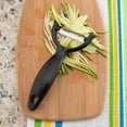 thumbnail image 3 of Spring Chef Peladores de verduras para papas, zanahorias, manzanas, cítricos, juego de 3 piezas - Giratorio de acero inoxidable, dentado, hoja juliana Ormromra WMZL-715, 3 of 9