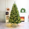 thumbnail image 5 of Prelit Christmas Tree Artificial Hinged Xmas Tree with Stand,Multicolor Lights,Decorated for Home Holiday,6FT, 5 of 10