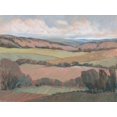 thumbnail image 2 of OToole, Tim 14x12 Black Ornate Wood Framed with Double Matting Museum Art Print Titled - Hilly Countryside II, 2 of 4
