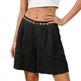 thumbnail image 3 of Qulqfy Athletic Lounge Shorts Women High Waisted Elastic Waist Loose Bow Pockets Graphic Loose Women's Shorts, 3 of 6