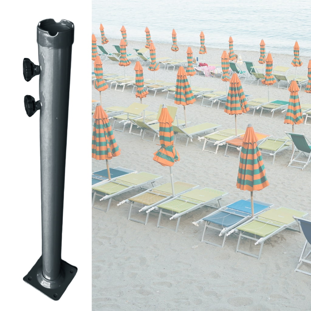 Zorvai Industrial Iron Umbrella Stand Tube Secure Parasols Anchors Iron Umbrella Stand Accessories for Outdoor Areas