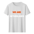 thumbnail image 2 of Gamivast "We Are Netherlands" Graphic T-Shirt for Women Short Sleeve Casual Crewneck Summer Cotton Tee Soccer Fan Supporter Comfortable Fashion Sportswear White M, 2 of 5