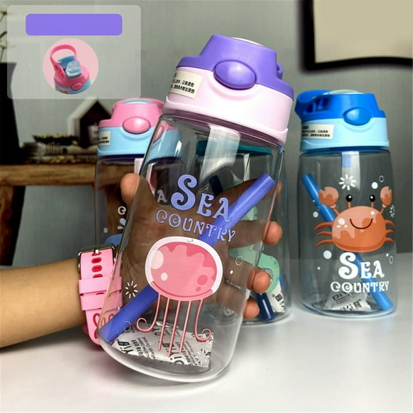 Kitchenware Clearance Sale, Plastic Water Cup Purple Personalised Kids Water Bottle With and Lid Back To School Supplies Custom Name Water, 1*Water Cup, By Relocy