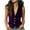 Purple, variant on Naotn Women Velvet Vest Dress Casual Notched Lapel Button Down Sleeveless Jackets Business Office Going Out Tops with Side Pockets
